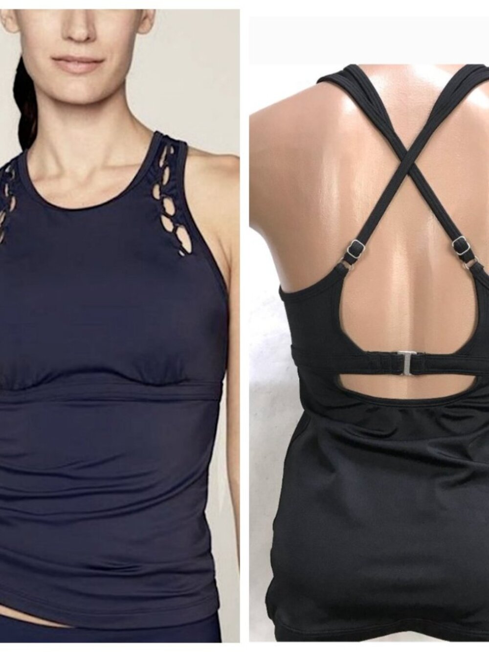 Athleta Bra-Sized High Neck Hardware Loop Tankini - Picture 15 of 15